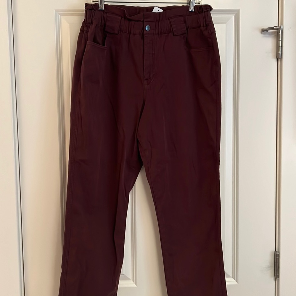 NWT Pistola pants. Size 33. Darcy paperbag pant in burgundy.